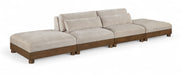 Turin - Chenille Fabric Upholstered Modular Sectional - Taupe - Simple Home Plus