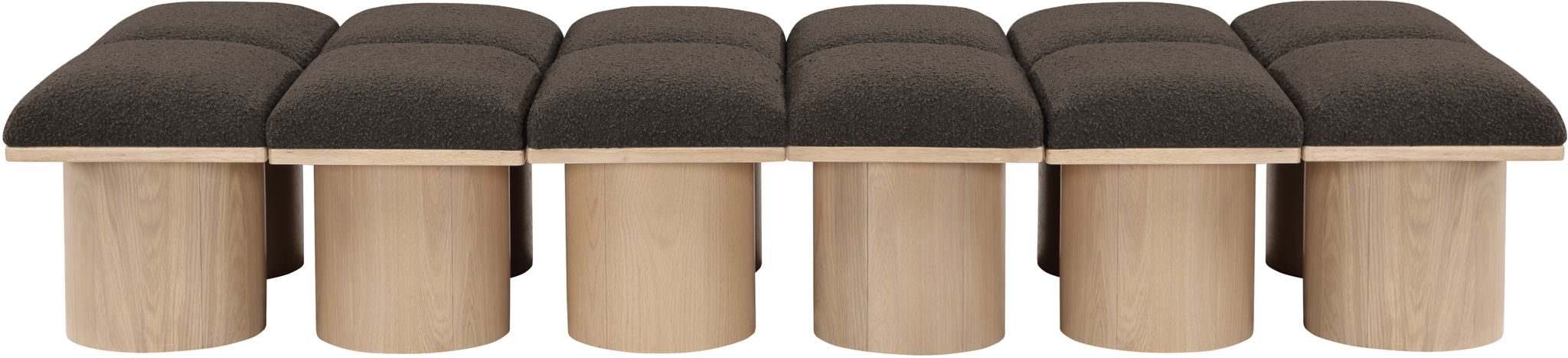 Pavilion - 12 Piece Modular Bench With Natural Base - Simple Home Plus