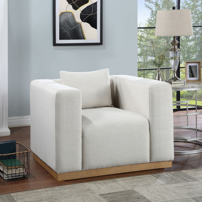 Alfie - Linen Textured Fabic Chair - Simple Home Plus