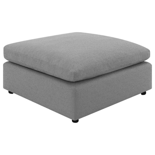 Raleigh - Boucle Upholstered Ottoman - Gray - Simple Home Plus