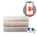 Microplush - Queen Heated Blanket With Wifi Technology - Taupe - Simple Home Plus