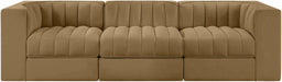 Rummi - Velvet Performance Fabric Upholstered 3 Piece Modular Sofa - Simple Home Plus
