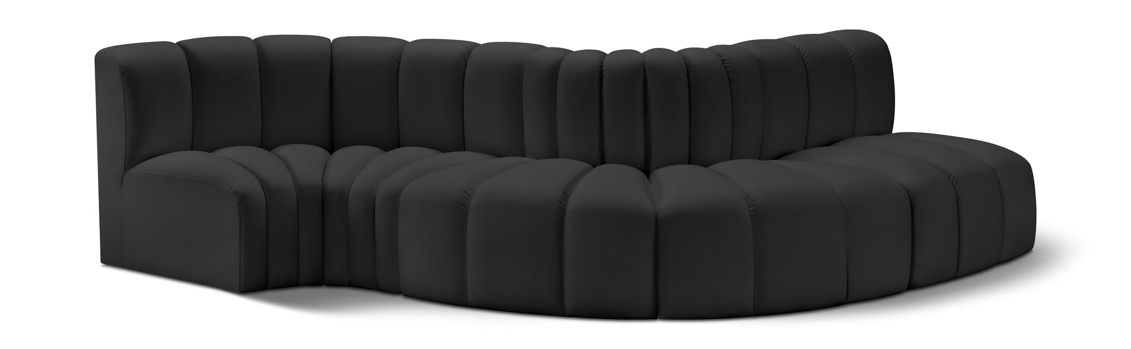 Arc - Faux Leather 5 Piece Modular Sofa - Simple Home Plus