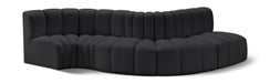 Arc - Faux Leather 5 Piece Modular Sofa - Simple Home Plus