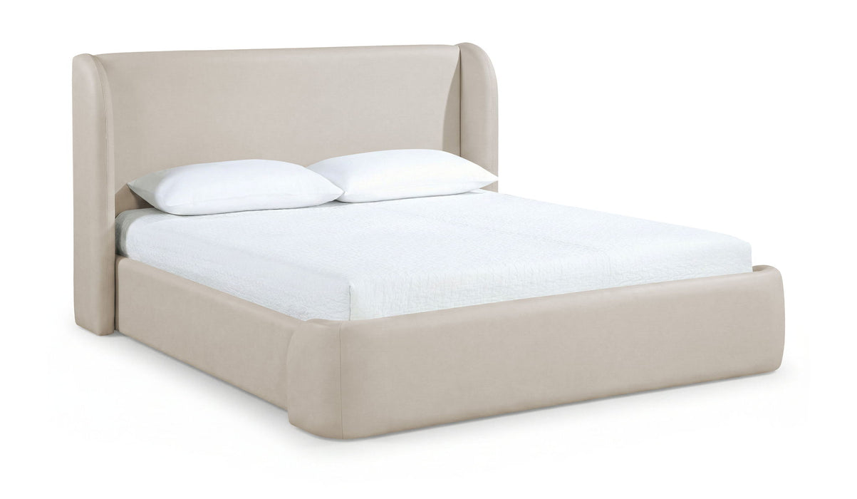 Warby - Vegan Leather Upholstered Bed - Simple Home Plus