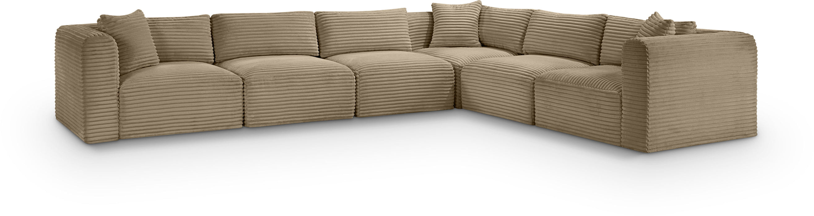 Shaggy - Fabric 6 Piece Modular Corner Sectional - Simple Home Plus
