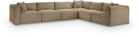 Shaggy - Fabric 6 Piece Modular Corner Sectional - Simple Home Plus