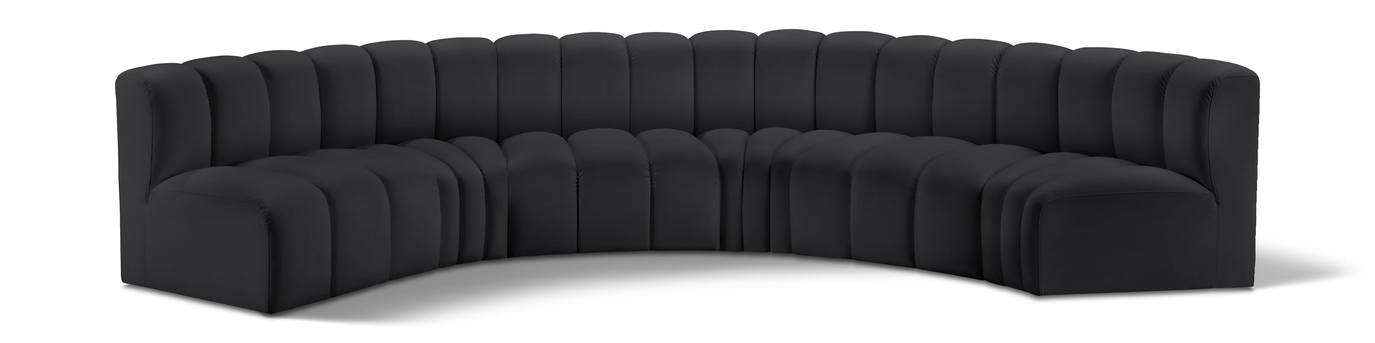 Arc - Faux Leather 6 Piece U-Shaped Modular Sofa - Simple Home Plus