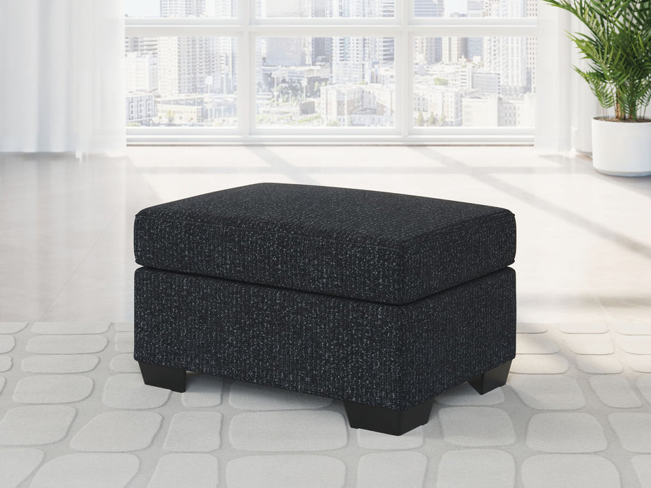 Jasmine Peaks - Ottoman - Coal - Simple Home Plus