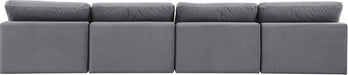 Comfy - Velvet Modular Armless Sofa 4 Seats - Simple Home Plus