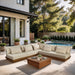 Mirella - 5 Piece Water Resistant Fabric Upholstered Outdoor Patio Modular Sectional - Simple Home Plus