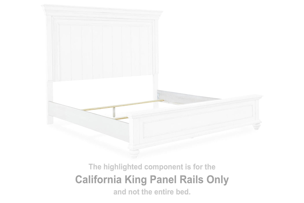 Kanwyn - Cal King Panel Rails - Whitewash - Simple Home Plus
