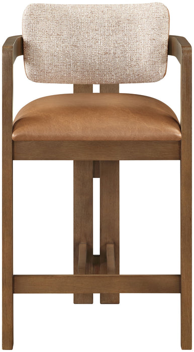 Ravina - Upholstered Counter Stool With Stained Brown Base - Simple Home Plus
