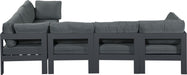 Nizuc - Outdoor Patio 6 Piece Modular Sectional With Gray Frame - Simple Home Plus