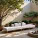 Laguna - 4 Piece 142" Outdoor Patio Armless Modular Sofa With 2 Backless Seats - Simple Home Plus