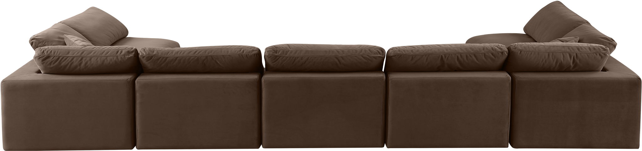 Comfy - 7 Piece Velvet Modular Armless Sectional - Simple Home Plus