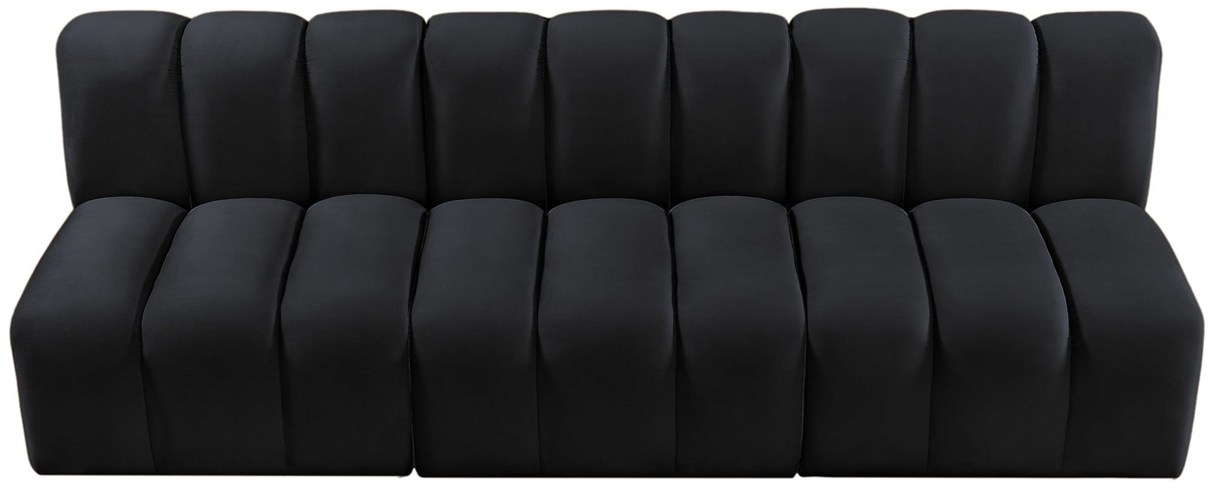 Arc - Velvet 3 Piece Modular Straight Sofa - Simple Home Plus
