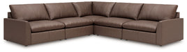Whitehaven - 5-Piece Sectional With 2 Armless Chairs - Brown - Simple Home Plus