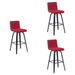 Vienna - Modern Swivel Bar Height Stool - Black Brushed Wood Frame - Simple Home Plus