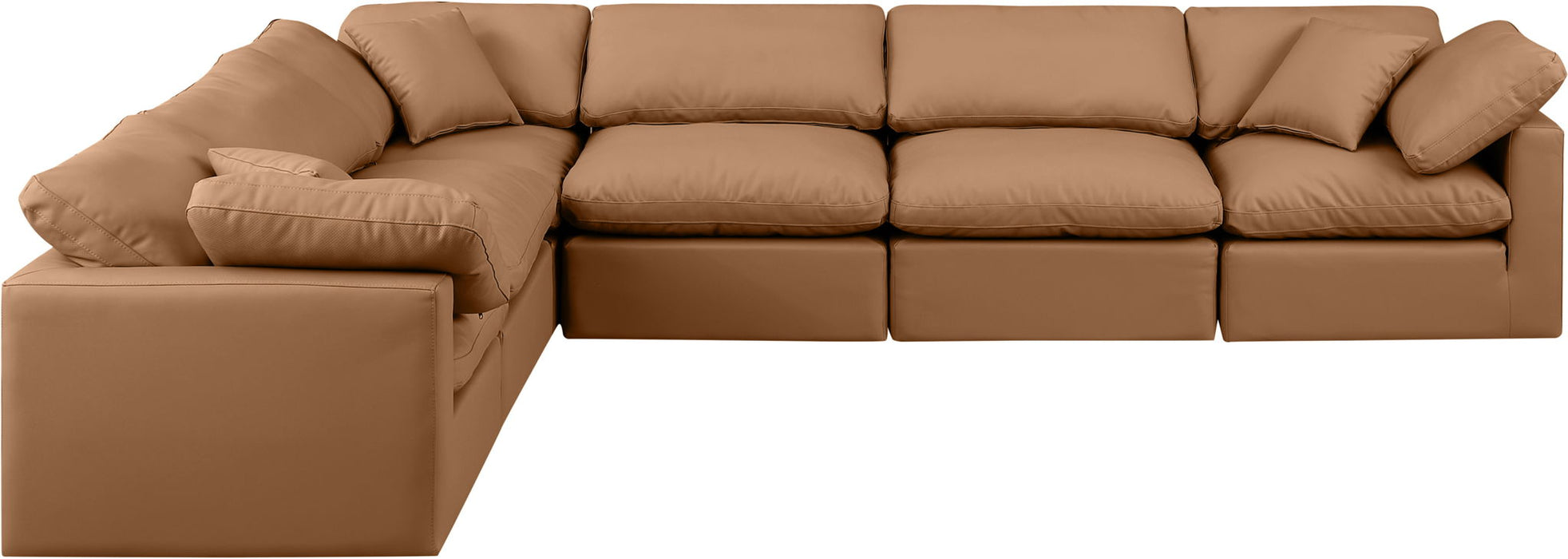 Indulge - Faux Leather 6 Piece Modular Corner Sectional - Simple Home Plus