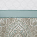 Shawnee - Printed And Embroidered Shower Curtain - Seafoam - Simple Home Plus