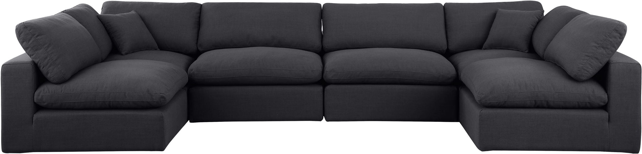 Comfy - 6 Piece Linen Modular Armless Sectional - Simple Home Plus