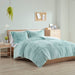 Malea - Shaggy Long Comforter Mini Set - Aqua - Simple Home Plus