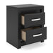 Stabotta - Two Drawer Night Stand - Black - Simple Home Plus
