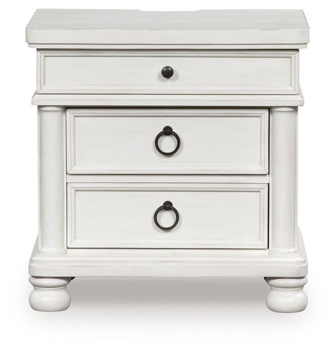 Rowlenstown - Three Drawer Night Stand - Simple Home Plus