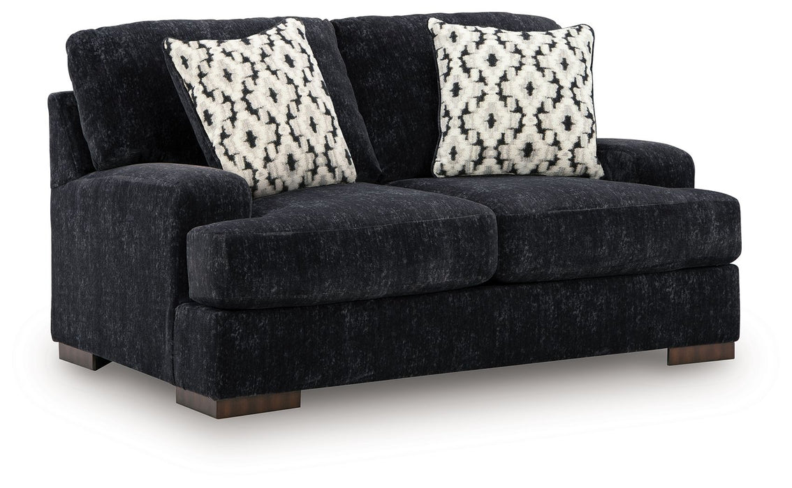 Whitmore Manor - Loveseat - Black Pearl - Simple Home Plus