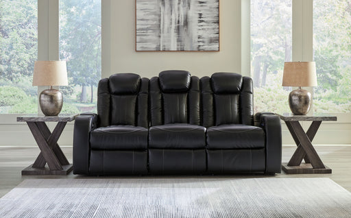 Caveman Den - Midnight - Power Reclining Sofa With Adj Headrest - Simple Home Plus