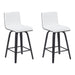 Vienna - Modern Counter Height Swivel Bar Stool - Black Brushed Wood Frame - Simple Home Plus