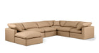 Indulge - Faux Leather 7 Piece Modular Sectional - Tan - Simple Home Plus