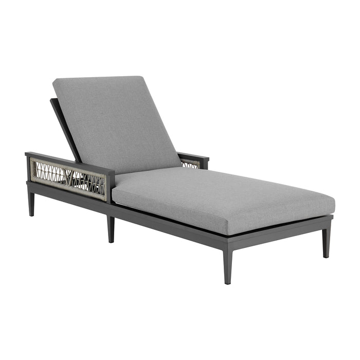 Zella - Outdoor Patio Chaise Lounge Chair - Gray / Earl Gray - Simple Home Plus