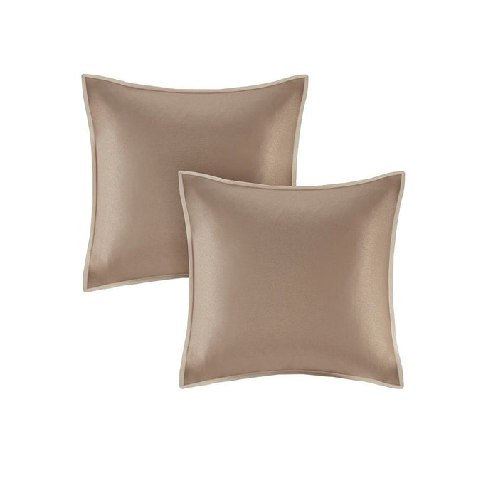 Camelia - Queen Embroidered Comforter (Set of 8) - Natural - Simple Home Plus