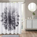 Norah - Printed Floral Shower Curtain - Gray - Simple Home Plus