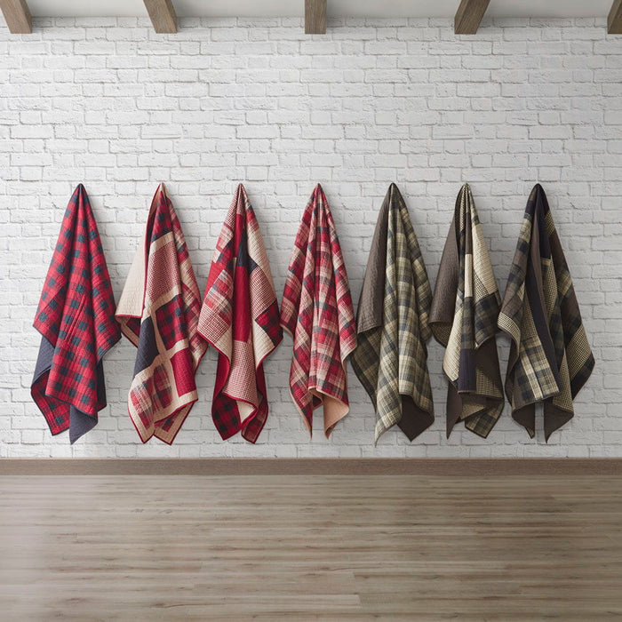 Tasha - Quilted Throw - Red