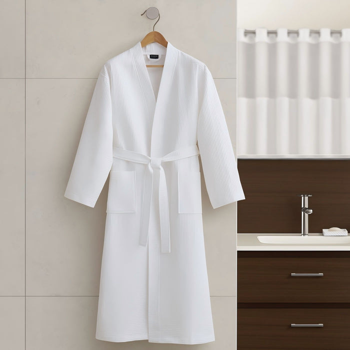 Waffle - Premium Bath Robe - White - Simple Home Plus