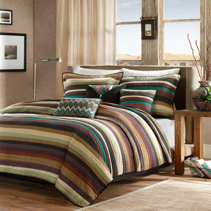 Yosemite - Twin Reversible Coverlet Set - Multi - Simple Home Plus