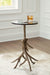 Lemkins - Black / Antique Gold Finish - Accent Table - Simple Home Plus
