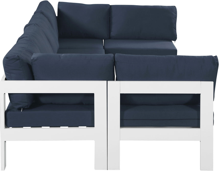 Nizuc - Outdoor Patio 6 Piece Modular Sectional With White Frame - Simple Home Plus