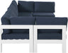 Nizuc - Outdoor Patio 6 Piece Modular Sectional With White Frame - Simple Home Plus