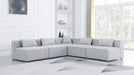 Cube - Linen 5 Piece Modular Corner Armless Sectional - Simple Home Plus