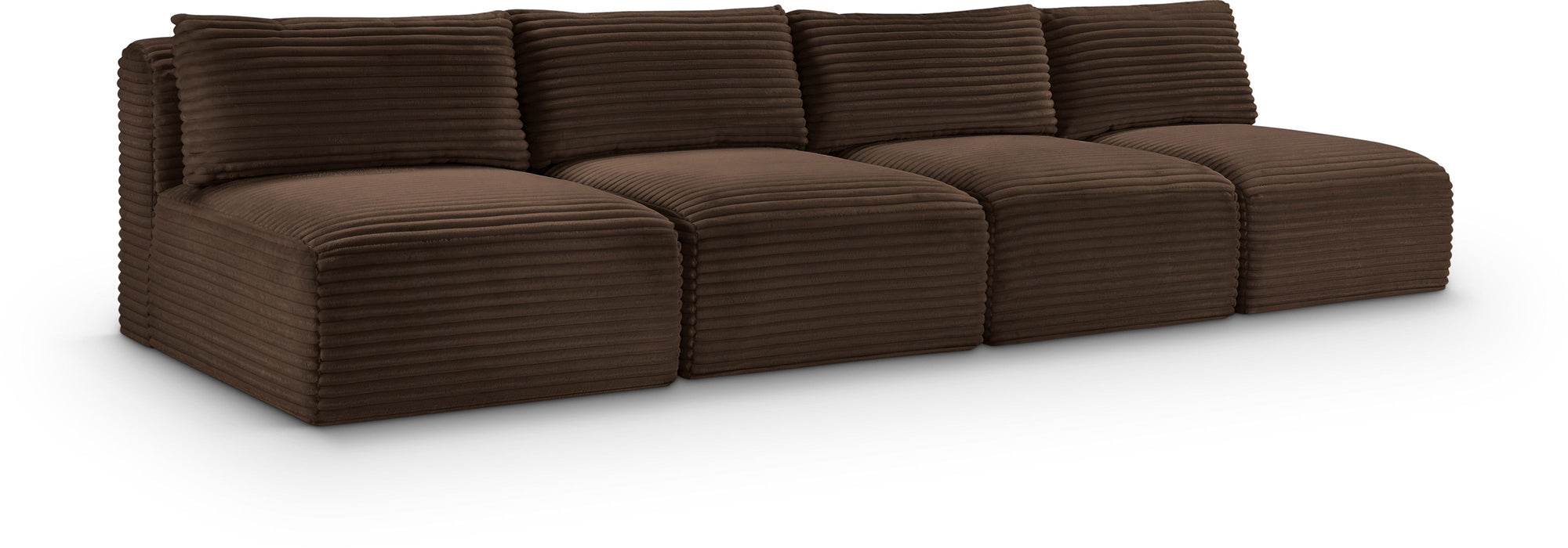 Shaggy - 4 Seat Modular Armless Sofa - Simple Home Plus
