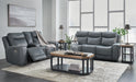 Mindanao - Steel - 2 Pc. - Power Reclining Sofa, Power Reclining Loveseat with Console - Simple Home Plus