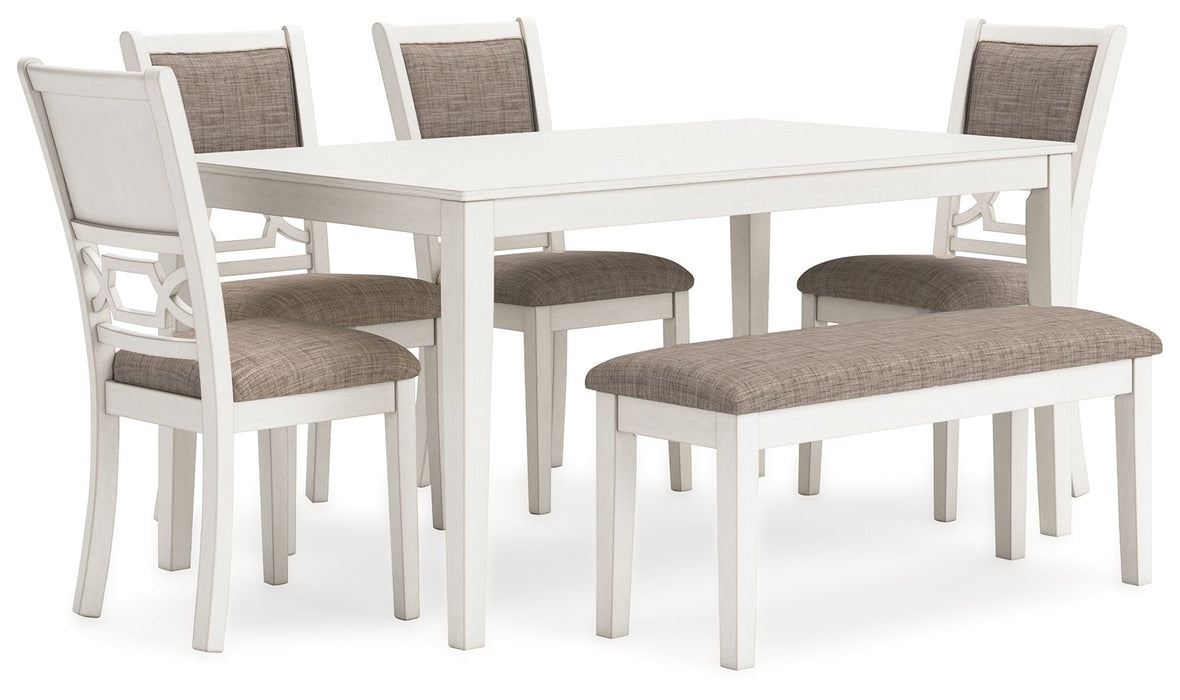 Erinberg - Antique White - Dining Room Table Set (Set of 6) - Simple Home Plus
