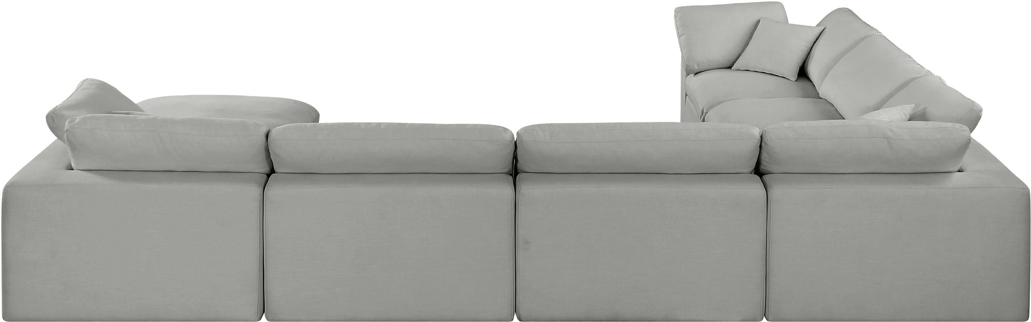 Comfy - 7 Piece Linen Modular Sectional With Chaise - Simple Home Plus