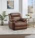 Ellington - Upholstered Padded Arm Accent Chair - Dark Brown - Simple Home Plus