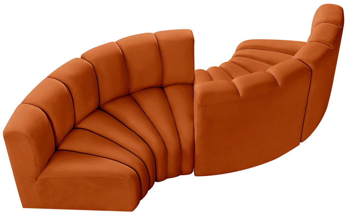 Arc - Velvet 4 Piece Curved Modular Sofa - Simple Home Plus