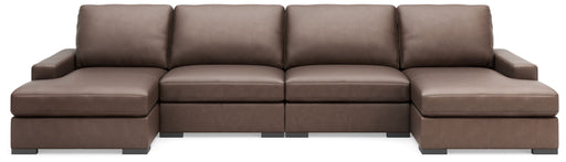 Calden - 4-Piece Sectional With Double Chaise - Chocolate - Simple Home Plus